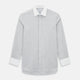 Striped White on Navy Regular Fit Shirt in Cotton