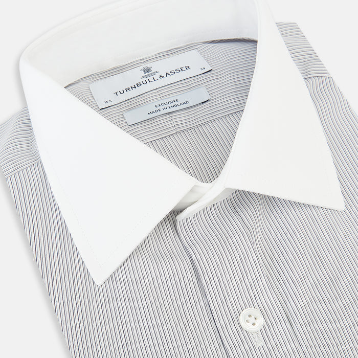 SHIRTS RF NEW WH T&A CLR WHITE/NAVY BLUE STRIPES Image 1