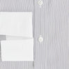 View 4 of product Striped White on Navy Regular Fit Shirt in Cotton
