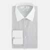 View 5 of product Striped White on Navy Regular Fit Shirt in Cotton