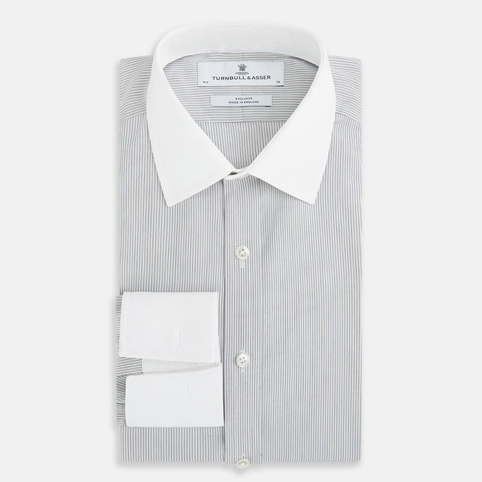 SHIRTS RF NEW WH T&A CLR WHITE/NAVY BLUE STRIPES Image 4