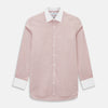 View 1 of product Contrast Collar Checked Red on White Regular Fit Shirt in Cotton
