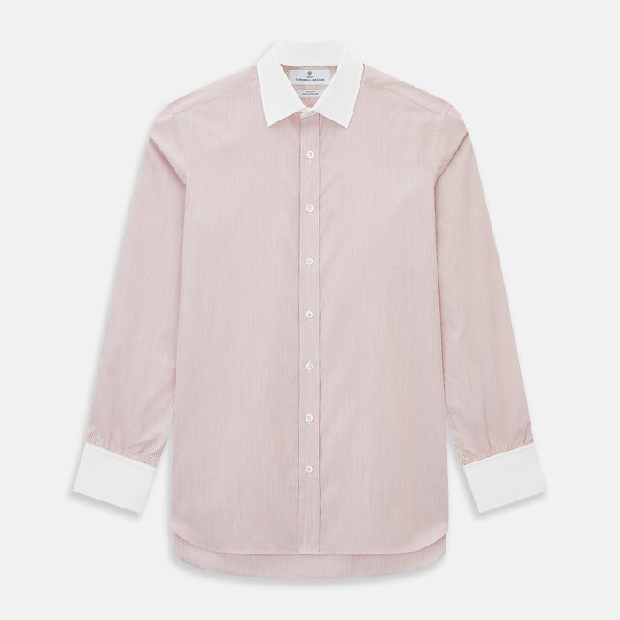 SHIRTS RF NEW WH T&A CLR WHITE/DARK RED STRIPE