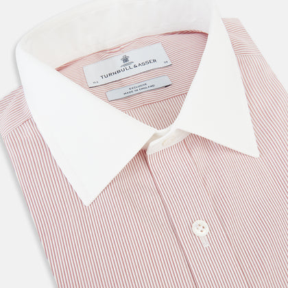 SHIRTS RF NEW WH T&A CLR WHITE/DARK RED STRIPE Image 1