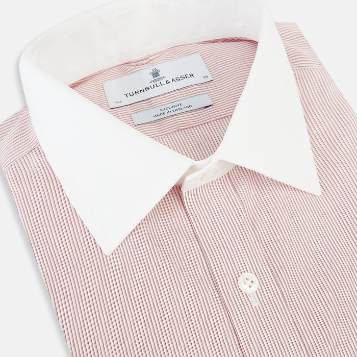 SHIRTS RF NEW WH T&A CLR WHITE/DARK RED STRIPE Image 1