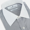 View 2 of product Navy Micro-Tattersall Check Shirt with Constrast T&A Collar and Cuffs 15.5