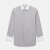 View 1 of product Brown Micro-Tattersall Check Shirt with Constrast T&A Collar and Cuffs 17