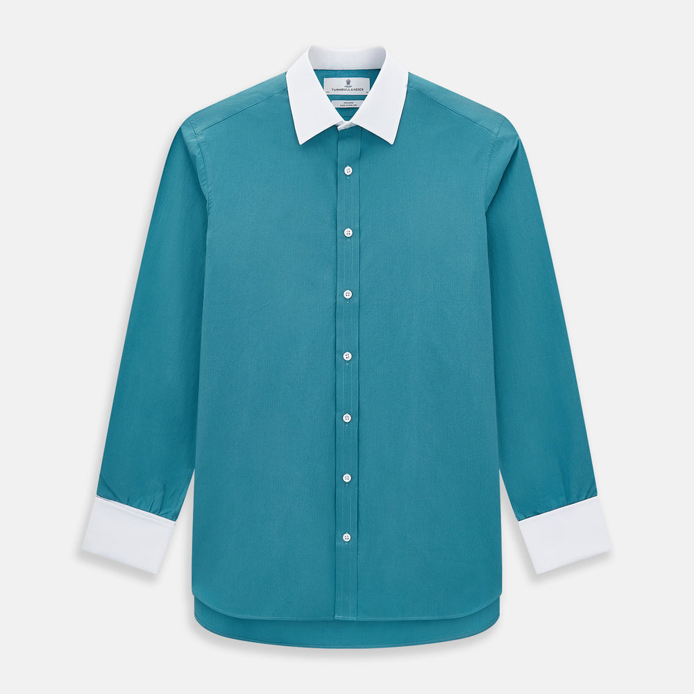 Turquoise Pinstripe Mayfair Shirt 19