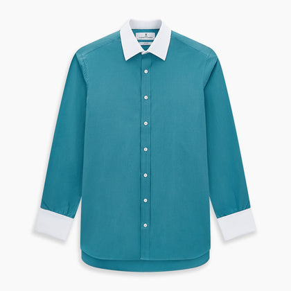 Turquoise Pinstripe Mayfair Shirt Image 6