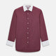 Wine Pinstripe Shirt With Contrast Collar & Cuffs 19
