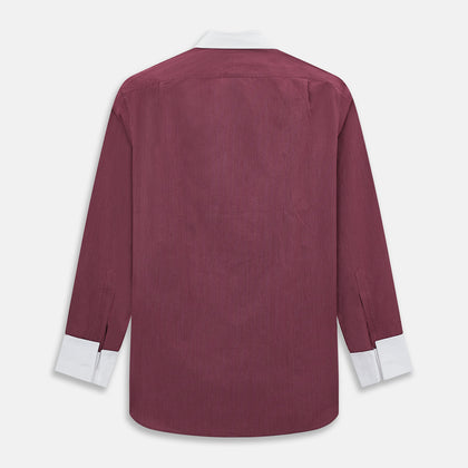 SHIRTS RF NEW WH T&A COLLAR WHITE DC WH W/WINE STR Image 2