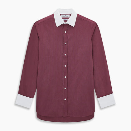 SHIRTS RF NEW WH T&A COLLAR WHITE DC WH W/WINE STR Image 6