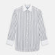 SHIRTS RF NEW WH T&A CLR WHITE DC NVY STRP ON WHT 18