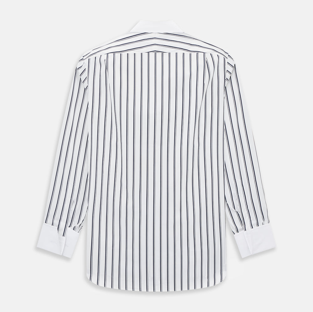 SHIRTS RF NEW WH T&A CLR WHITE DC NVY STRP ON WHT 18