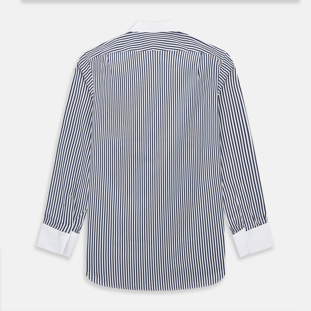SHIRTS RF NEW WH T&A CLR WHITE DC NVY STRP ON WHT 15