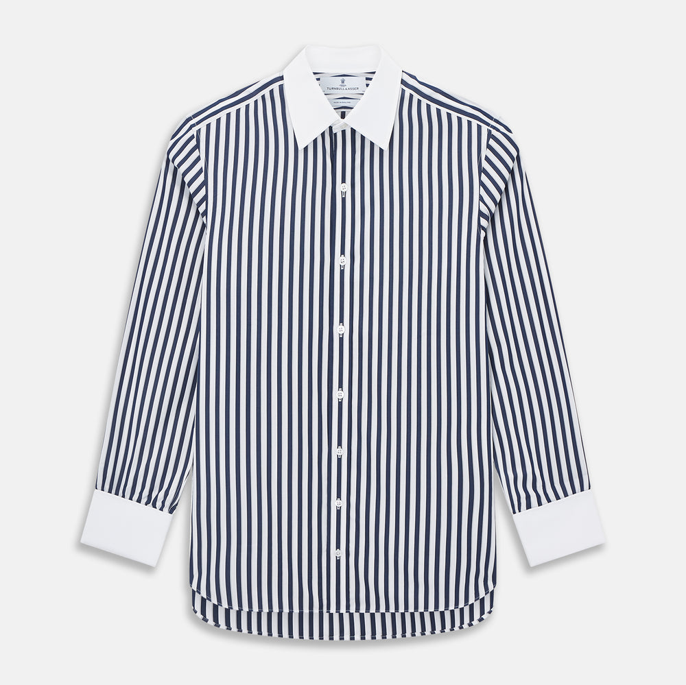 SHIRTS RF NEW WH T&A CLR WHITE DC NVY STRP ON WHT 15