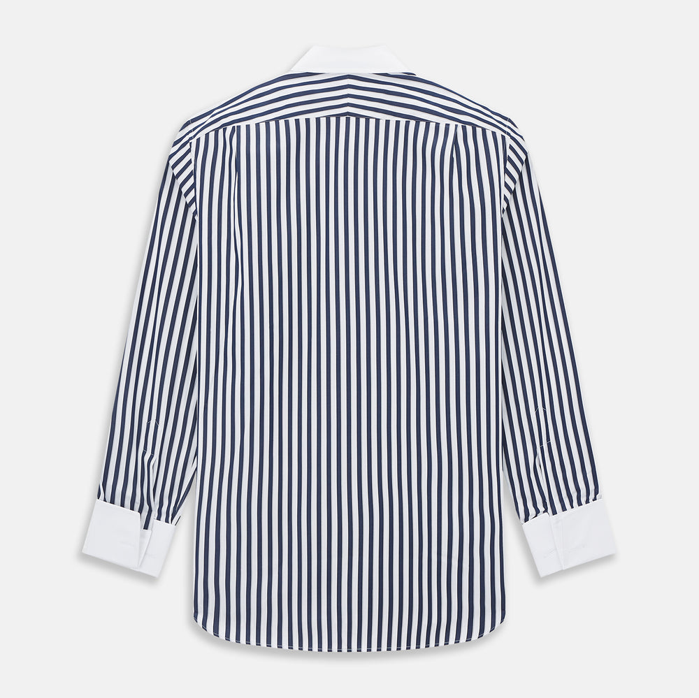 SHIRTS RF NEW WH T&A CLR WHITE DC NVY STRP ON WHT 15