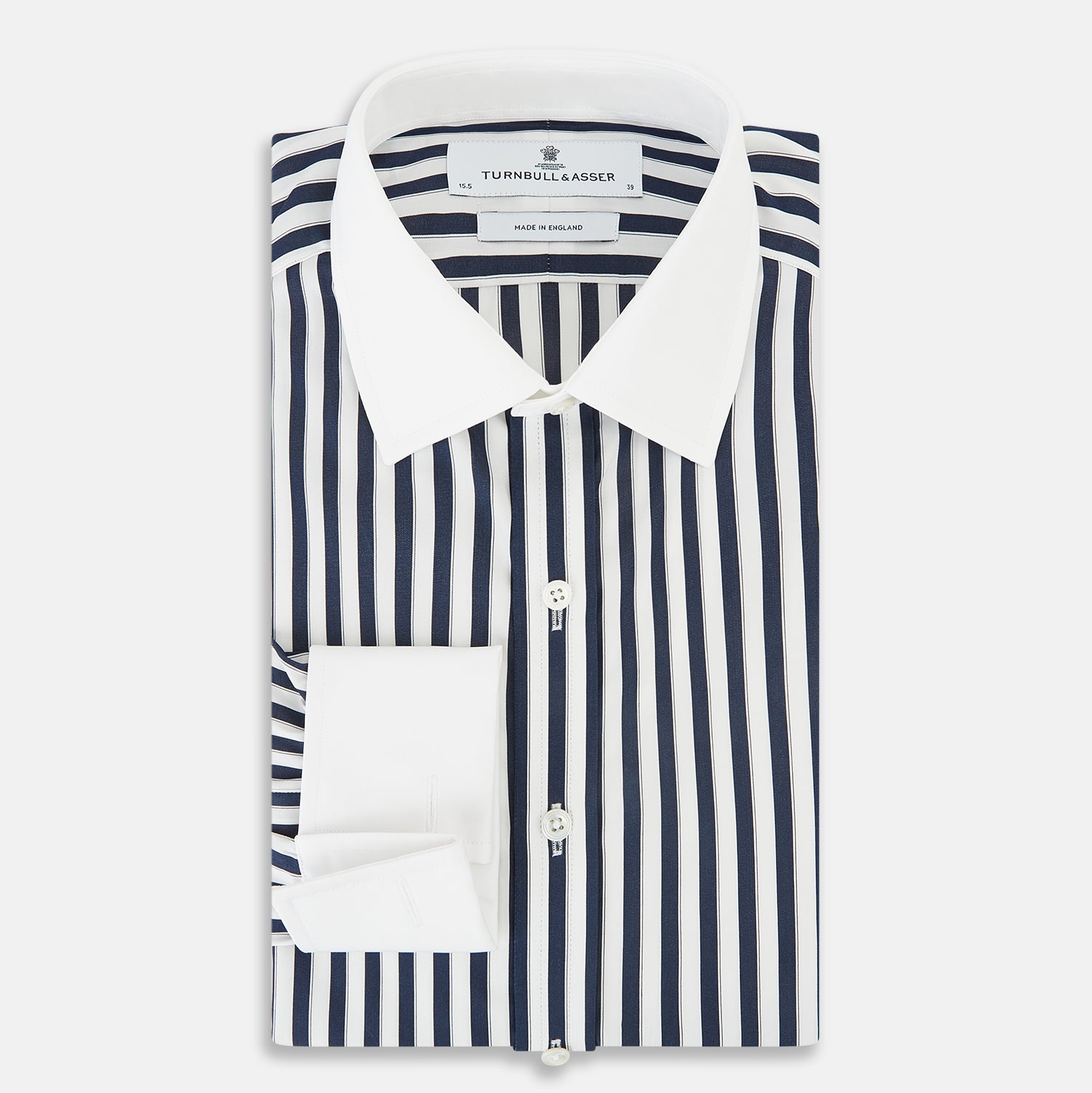 View 5 of product SHIRTS RF NEW WH T&A CLR WHITE DC NVY STRP ON WHT 15