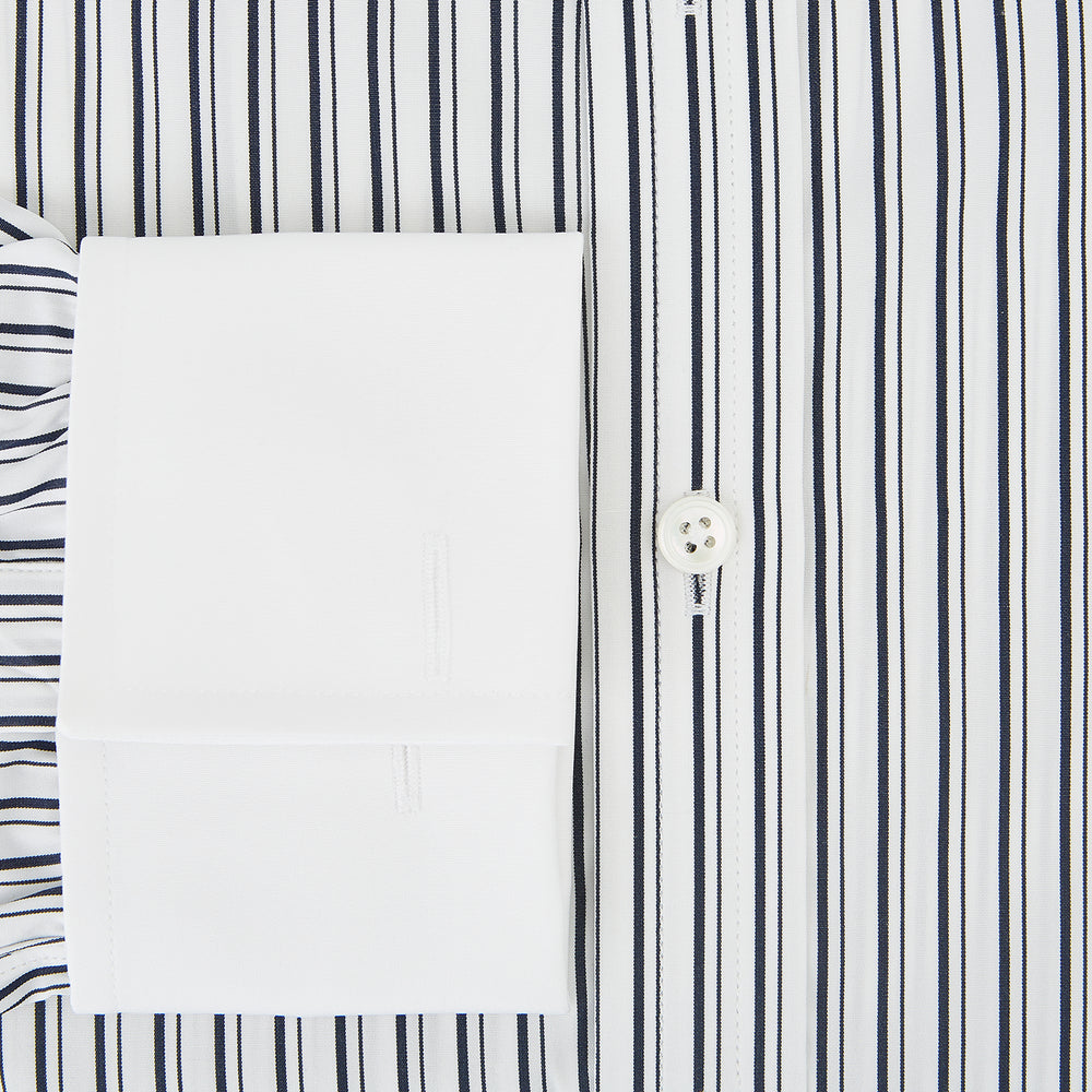 SHIRTS RF NEW WH T&A CLR WHITE DC NVY STRP ON WHT 16.5
