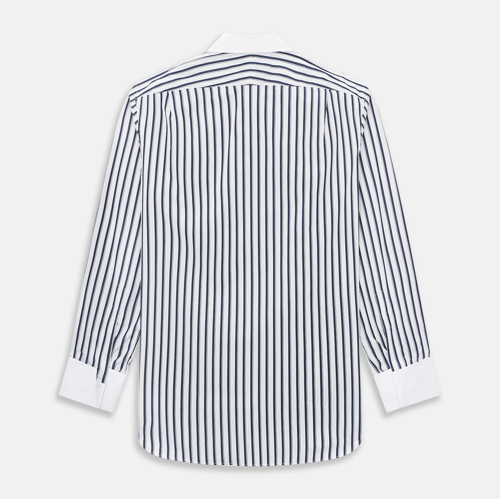 SHIRTS RF NEW WH T&A CLR WHITE DC NVY STRP ON WHT 16