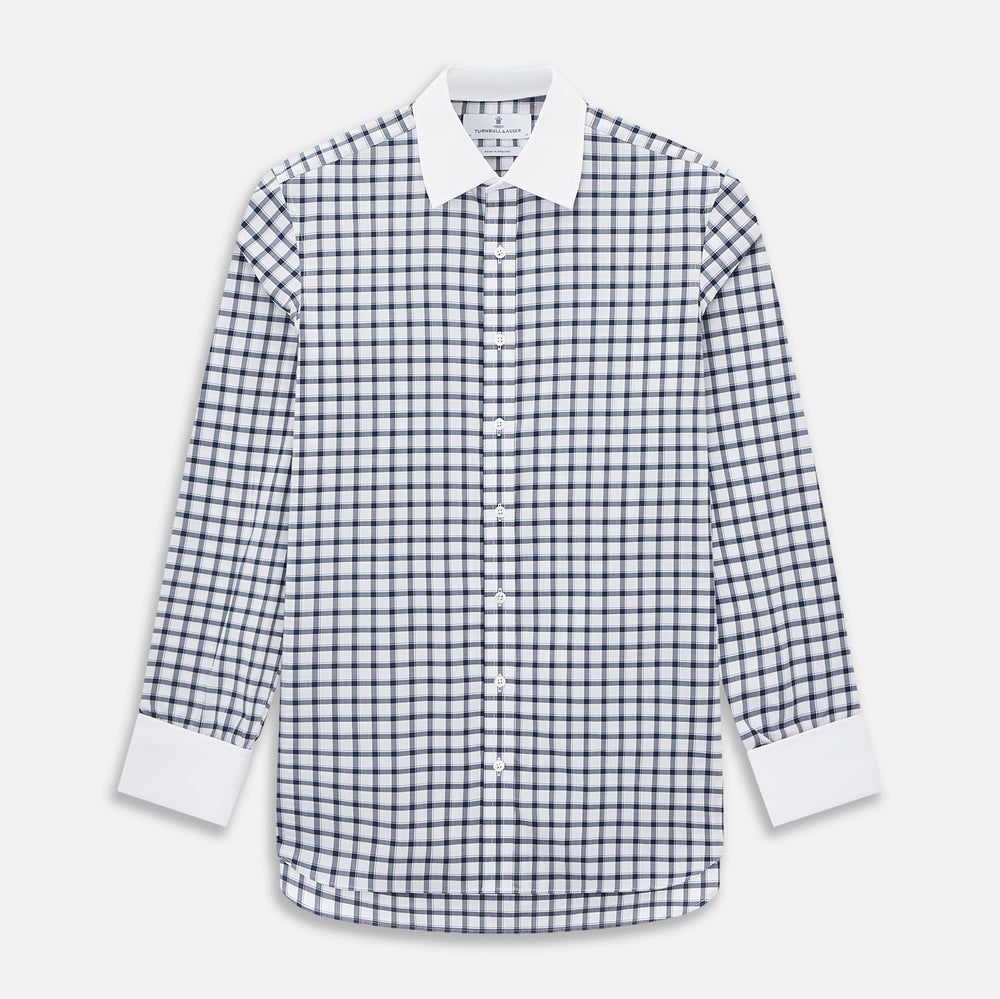 SHIRTS RF NEW WH T&A CLR WHITE DC NAVY CHK ON WHT 15