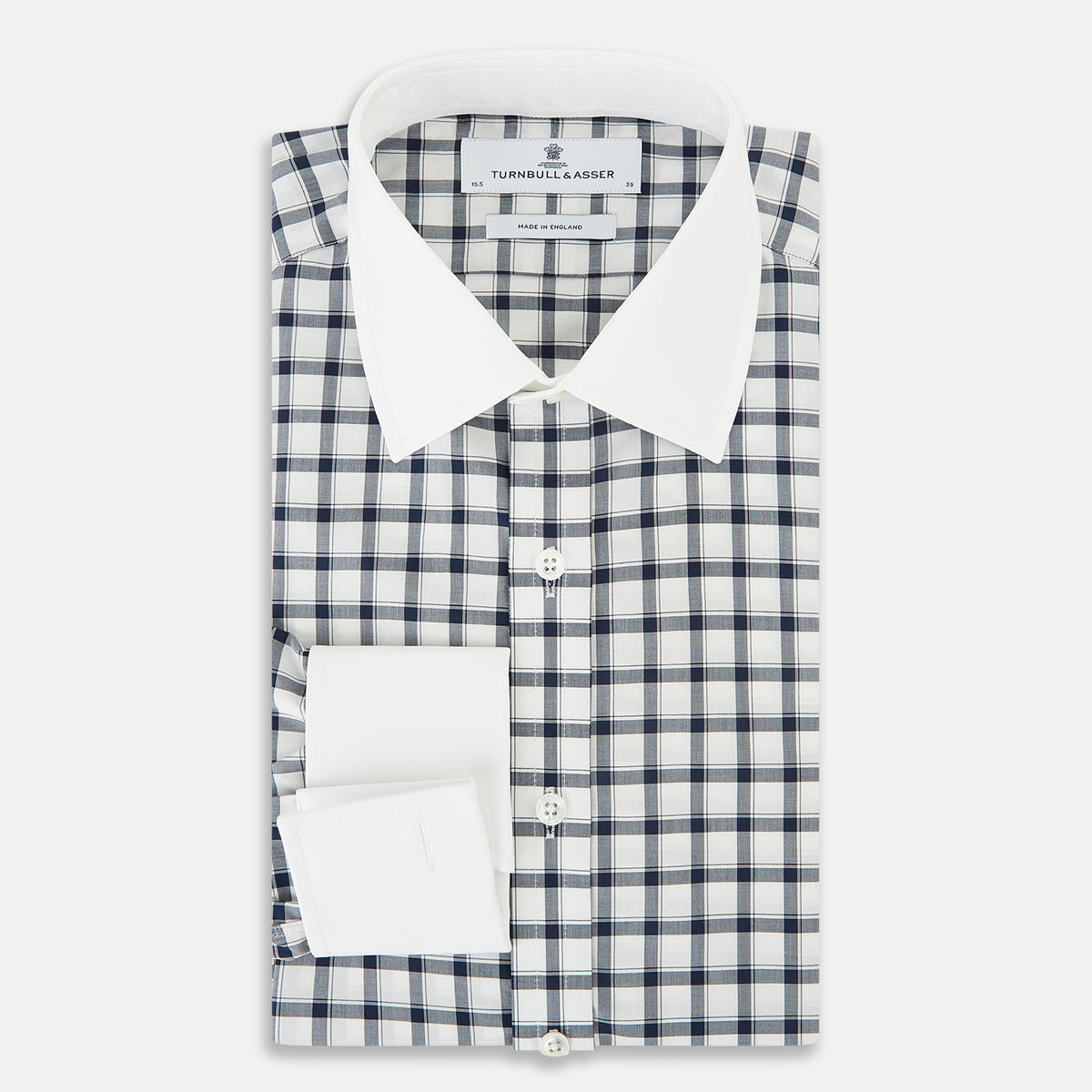 View 5 of product SHIRTS RF NEW WH T&A CLR WHITE DC NAVY CHK ON WHT 15