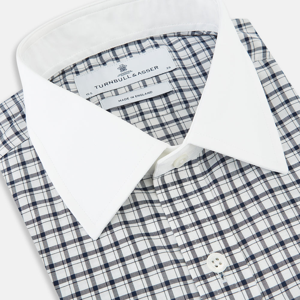 SHIRTS RF NEW WH T&A CLR WHITE DC NAVY CHK ON WHT 18