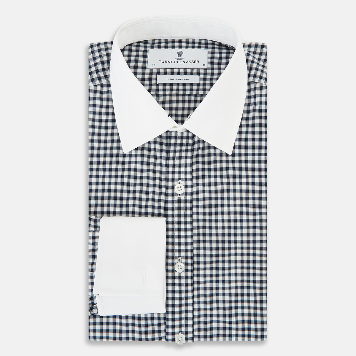 View 5 of product SHIRTS RF NEW WH T&A CLR WHITE DC NAVY CHK ON WHT 18