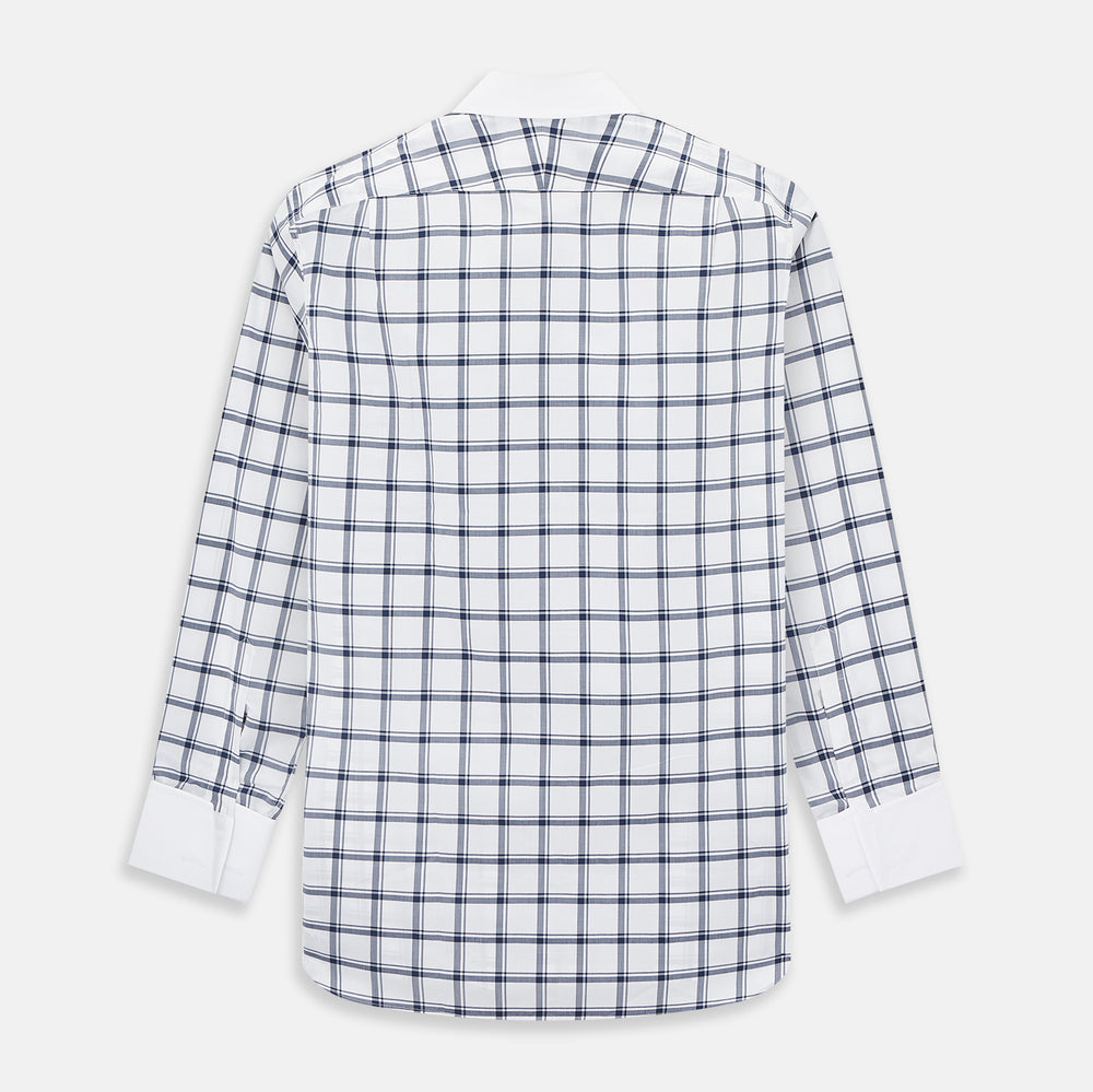 SHIRTS RF NEW WH T&A CLR WHITE DC NAVY CHK ON WHT 17.5
