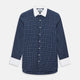 SHIRTS RF NEW WH T&A CLR WHITE DC WHT CHK ON NAVY 17.5