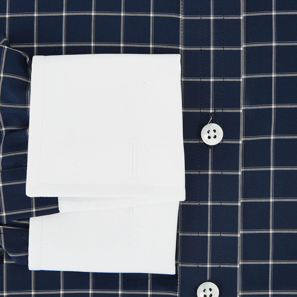View 4 of product SHIRTS RF NEW WH T&A CLR WHITE DC WHT CHK ON NAVY 17.5