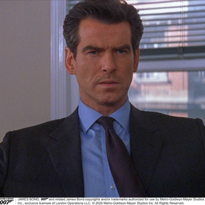 The World Is Not Enough Zig Zag Silk Tie As Seen on James Bond Image 1