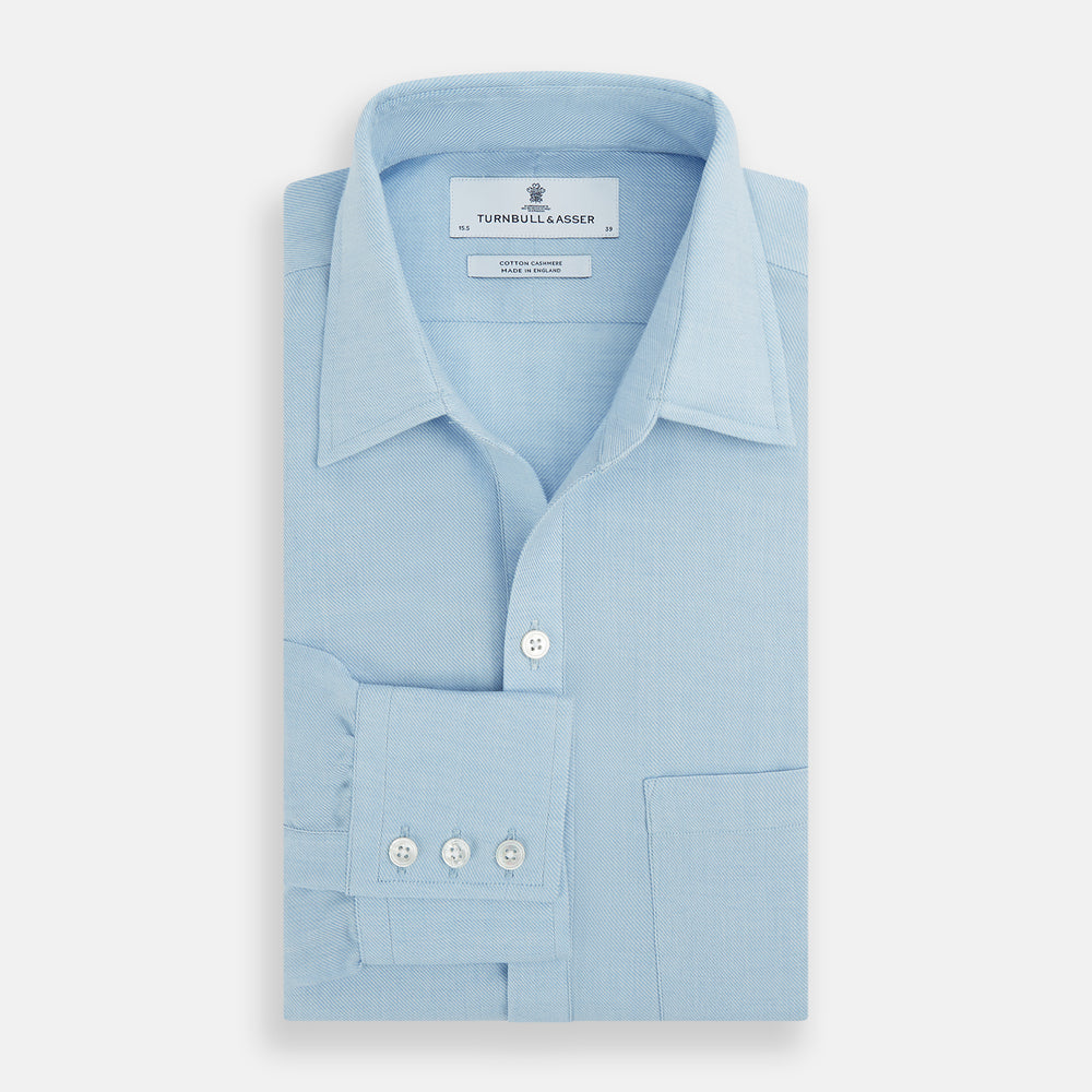 Blue Cotton Cashmere Chelsea Shirt