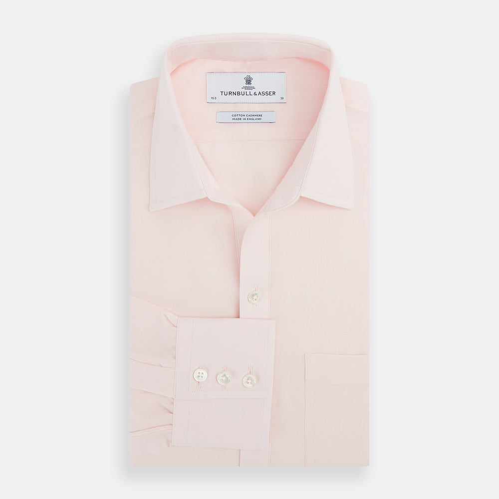 Pale Pink Cotton Cashmere Chelsea Shirt