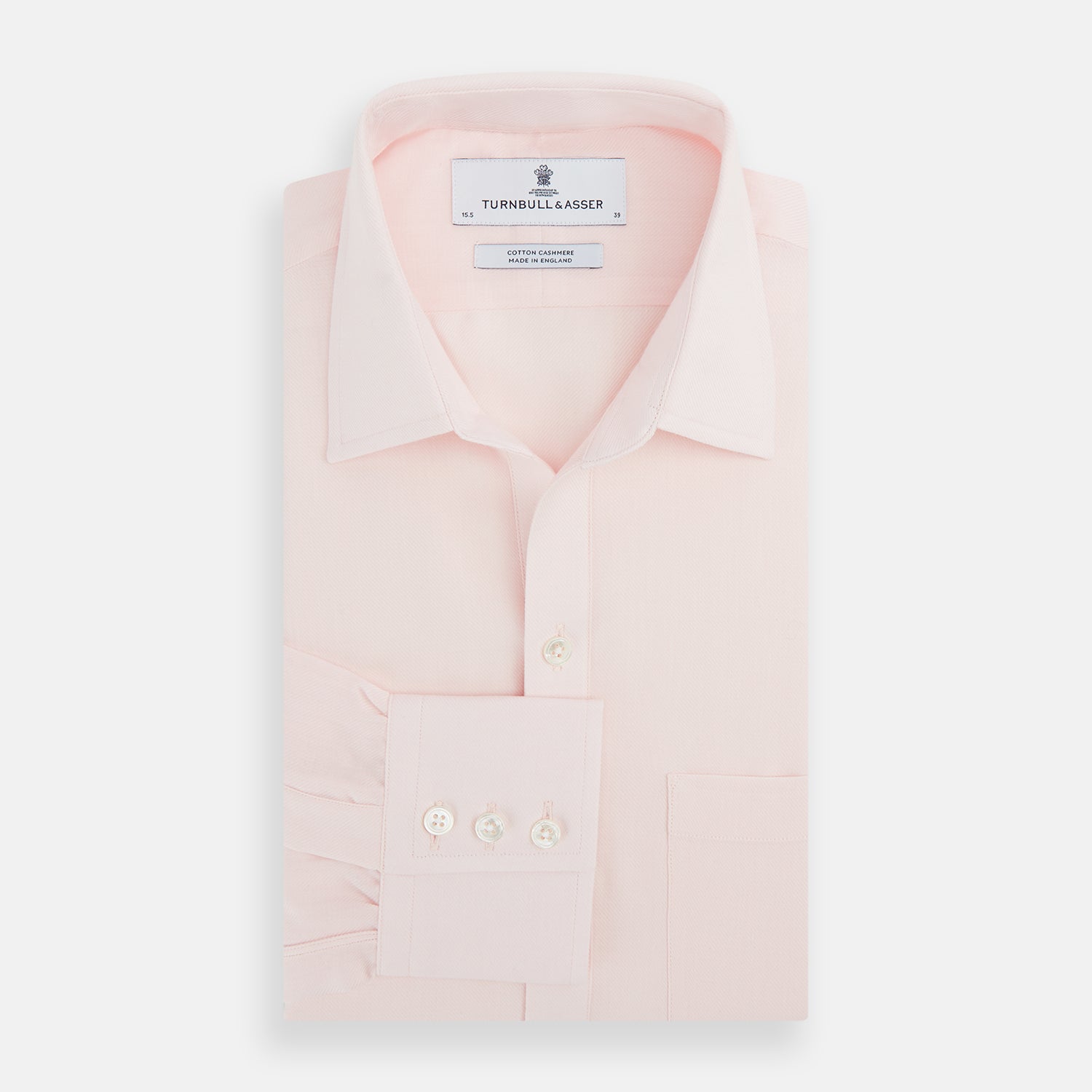 View 4 of product Pale Pink Cotton Cashmere Chelsea Shirt
