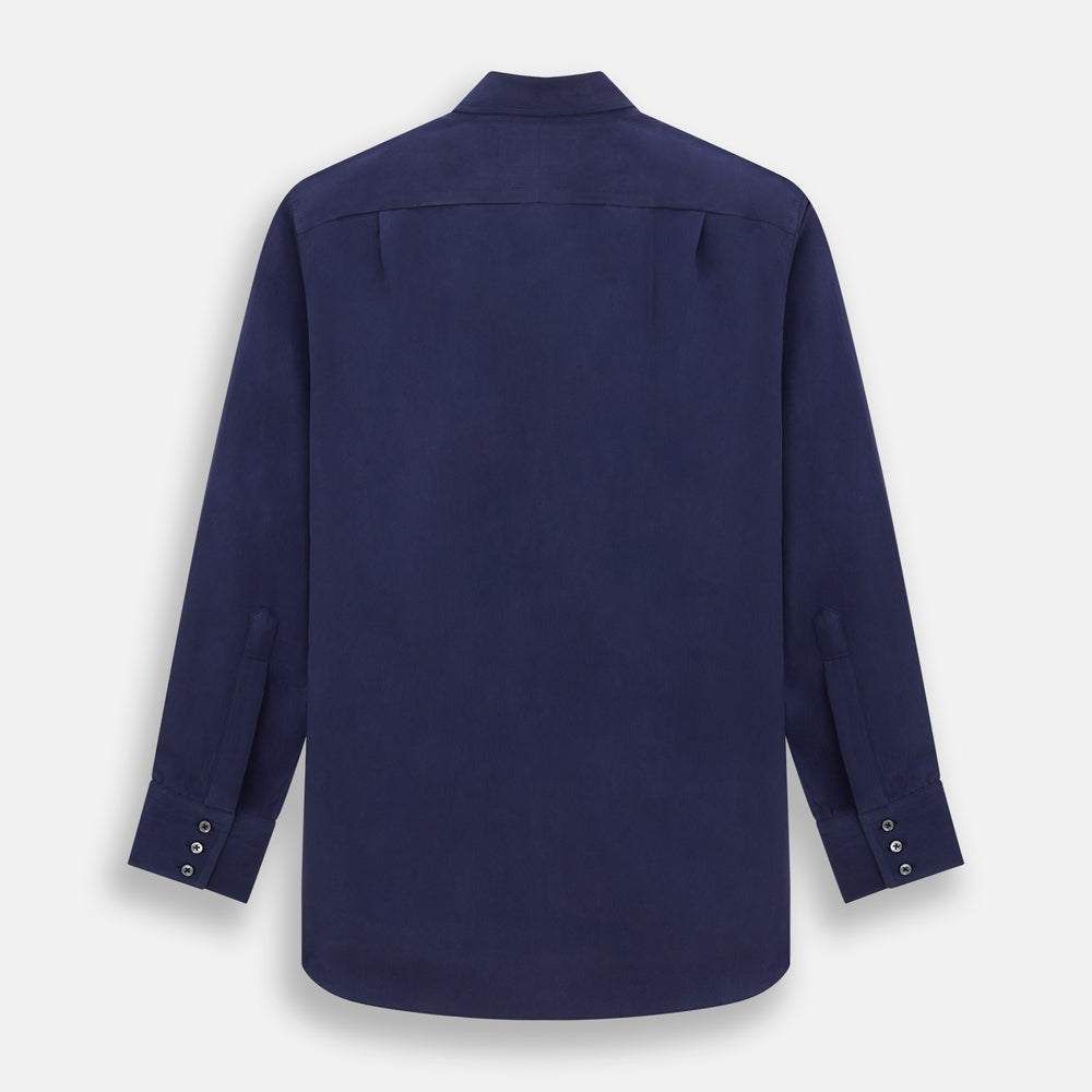 Navy Silk Chelsea Shirt
