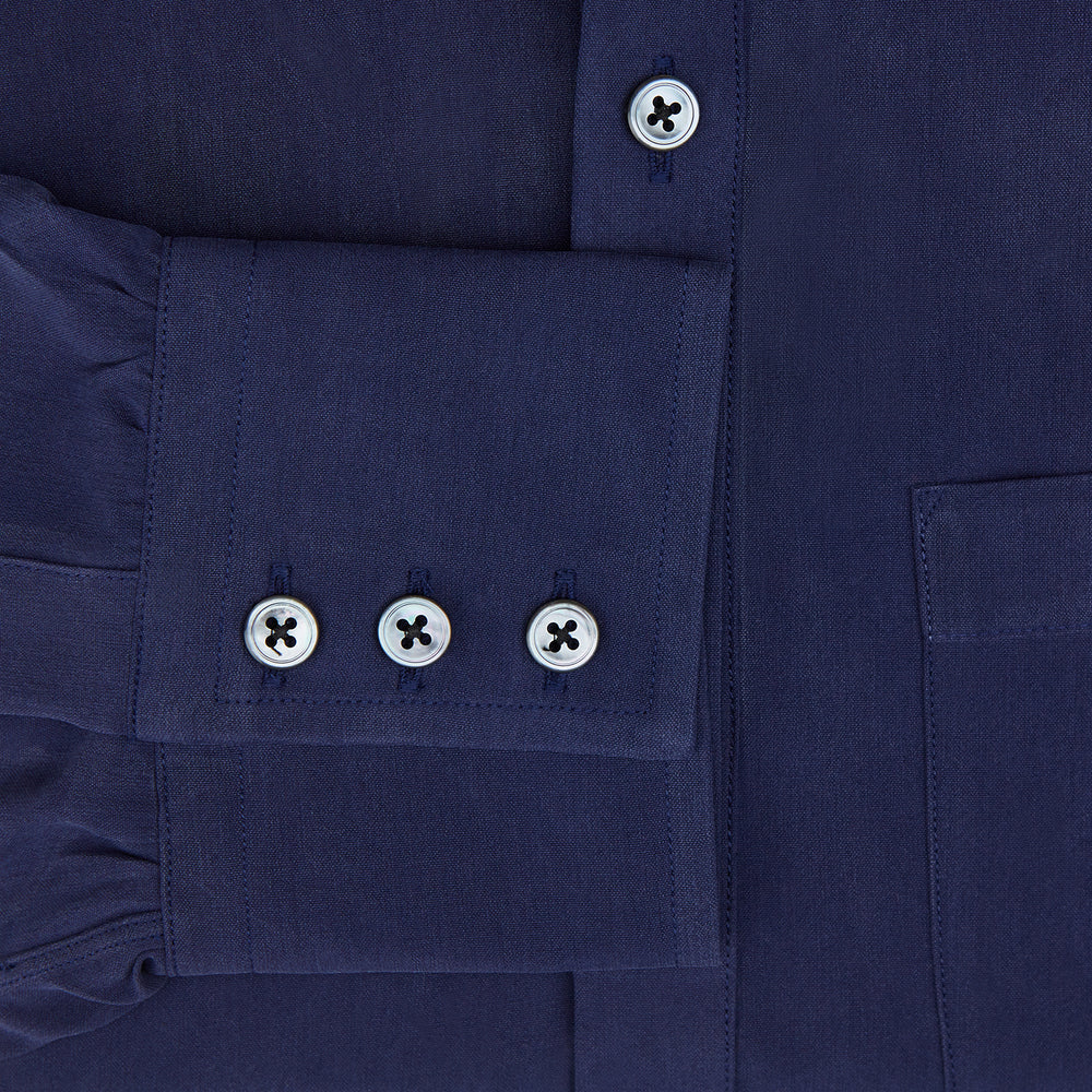 Navy Silk Chelsea Shirt