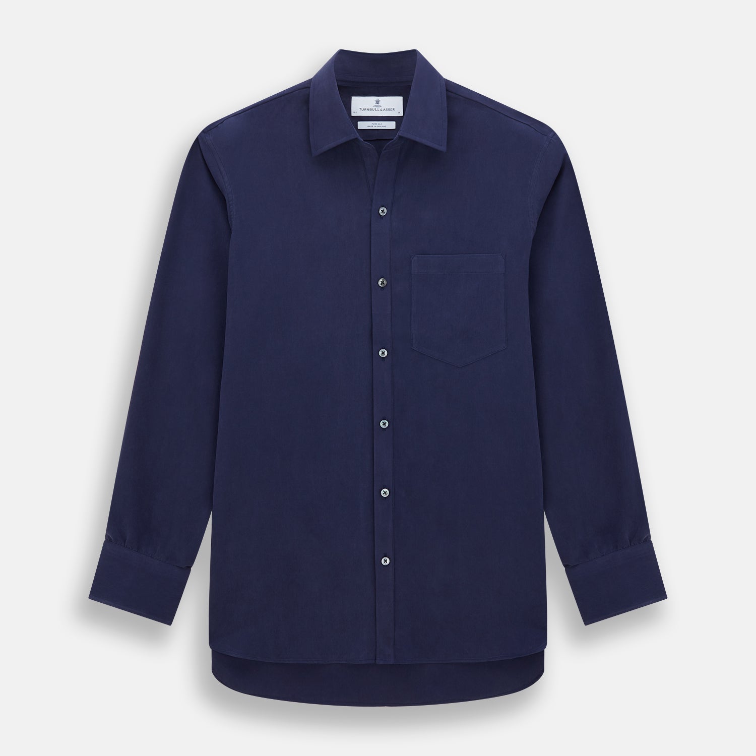 View 1 of product Navy Silk Chelsea Shirt