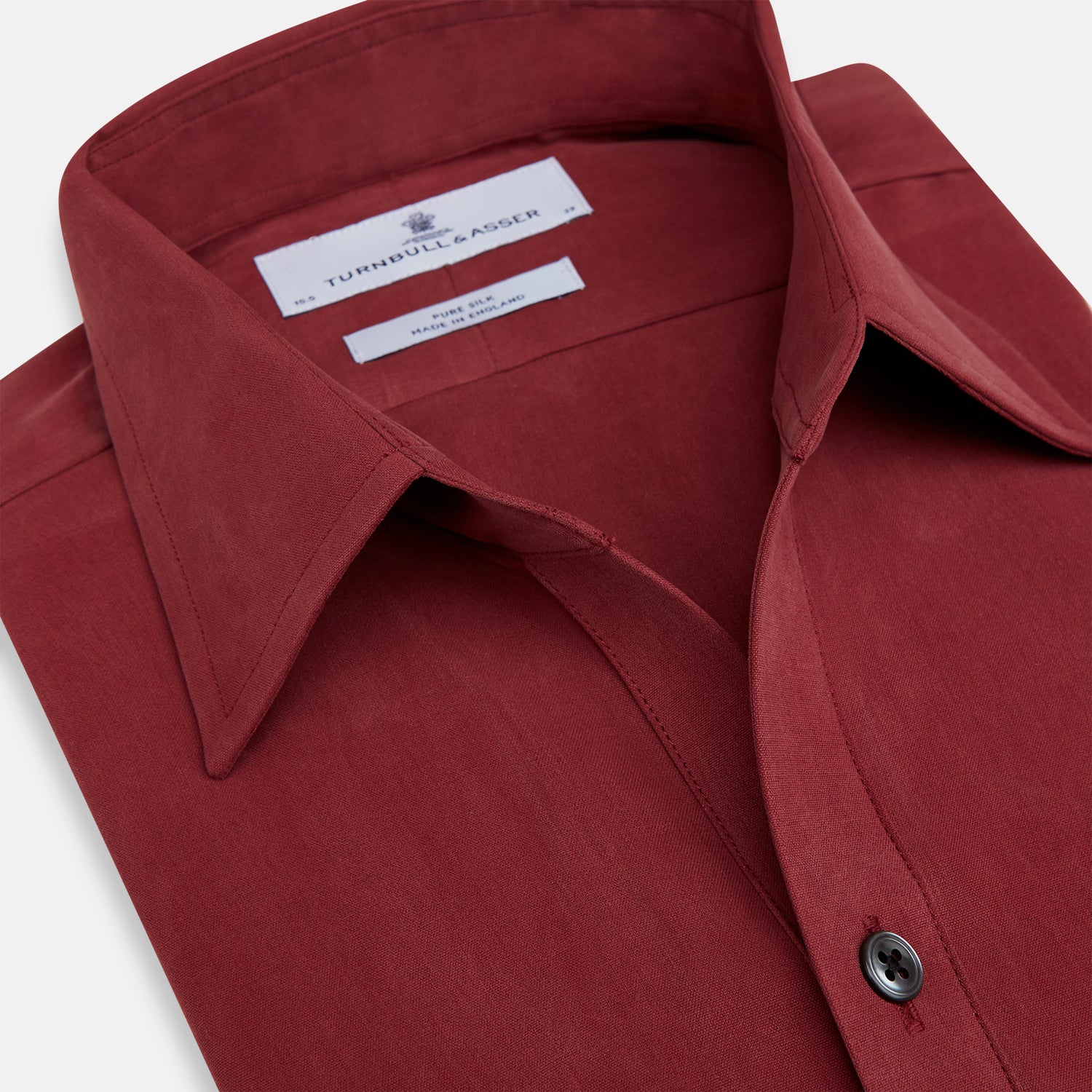 Turnbull & Asser Burgundy Silk Chelsea Shirt Turnbull & Asser Burgundy Silk Chelsea Shirt