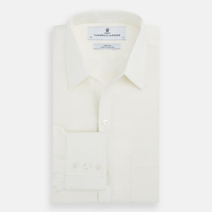 Cream Silk Chelsea Shirt Image 4