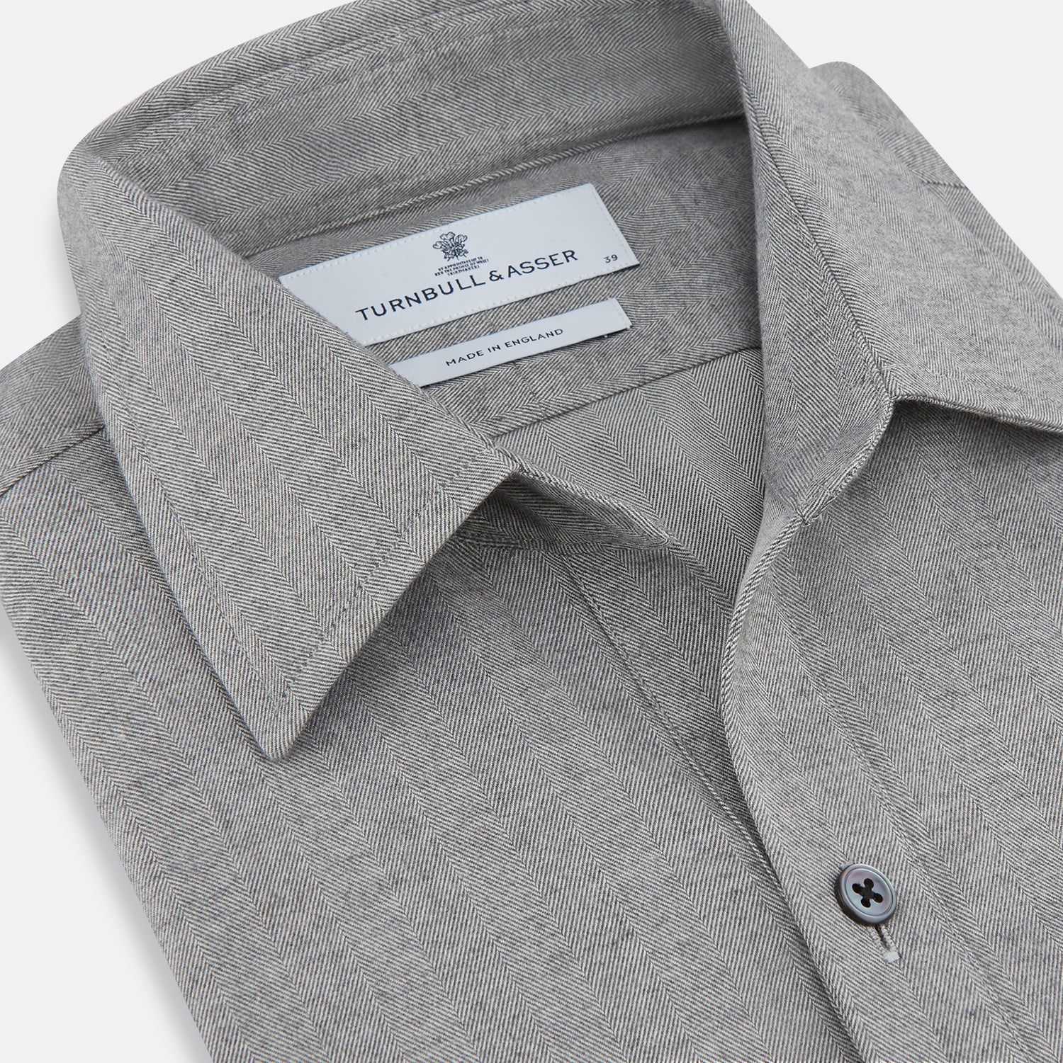 View 2 of product Grey Herringbone Chelsea Shirt