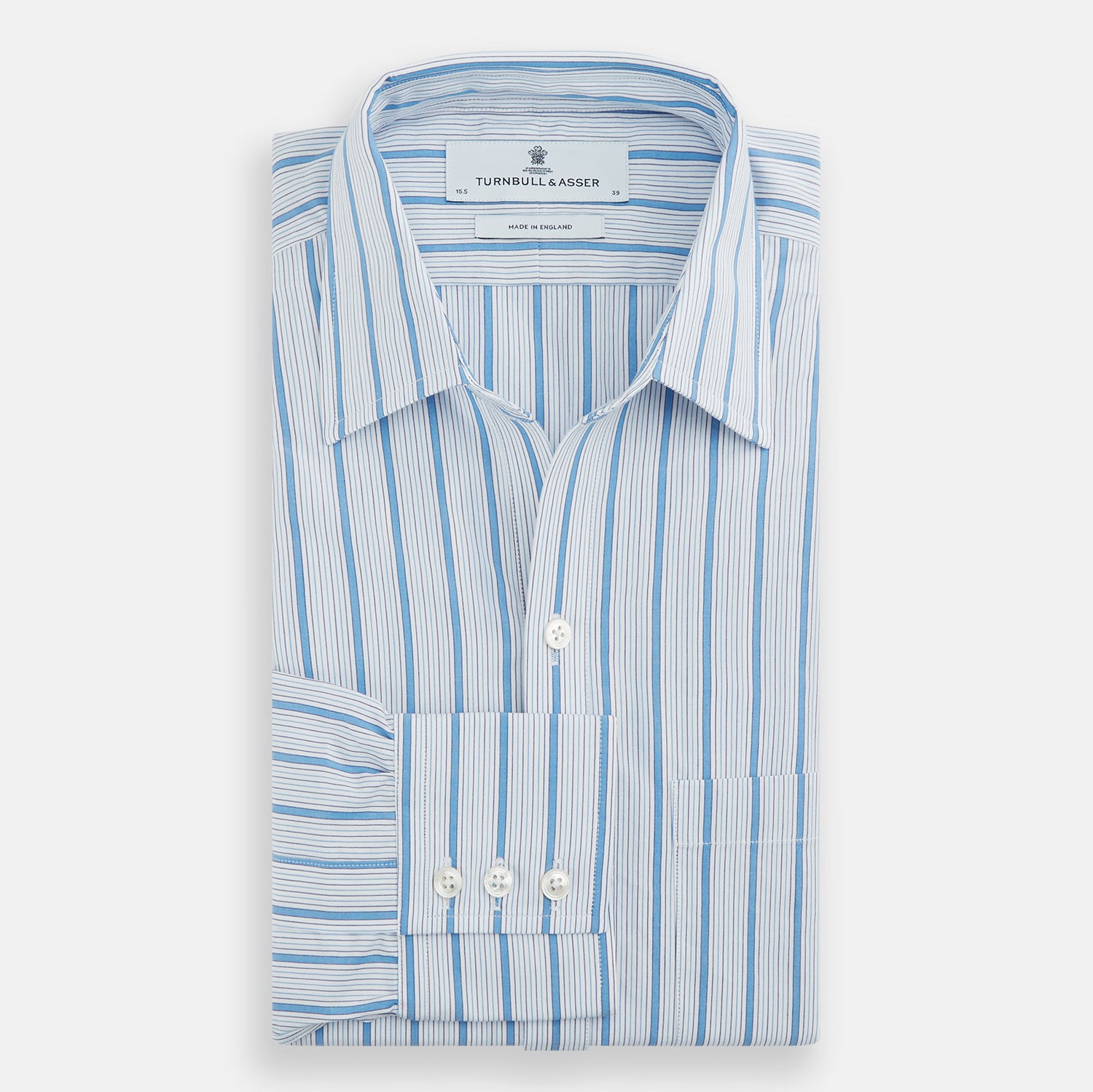 View 5 of product Blue Multi Track Stripe Chelsea Shirt