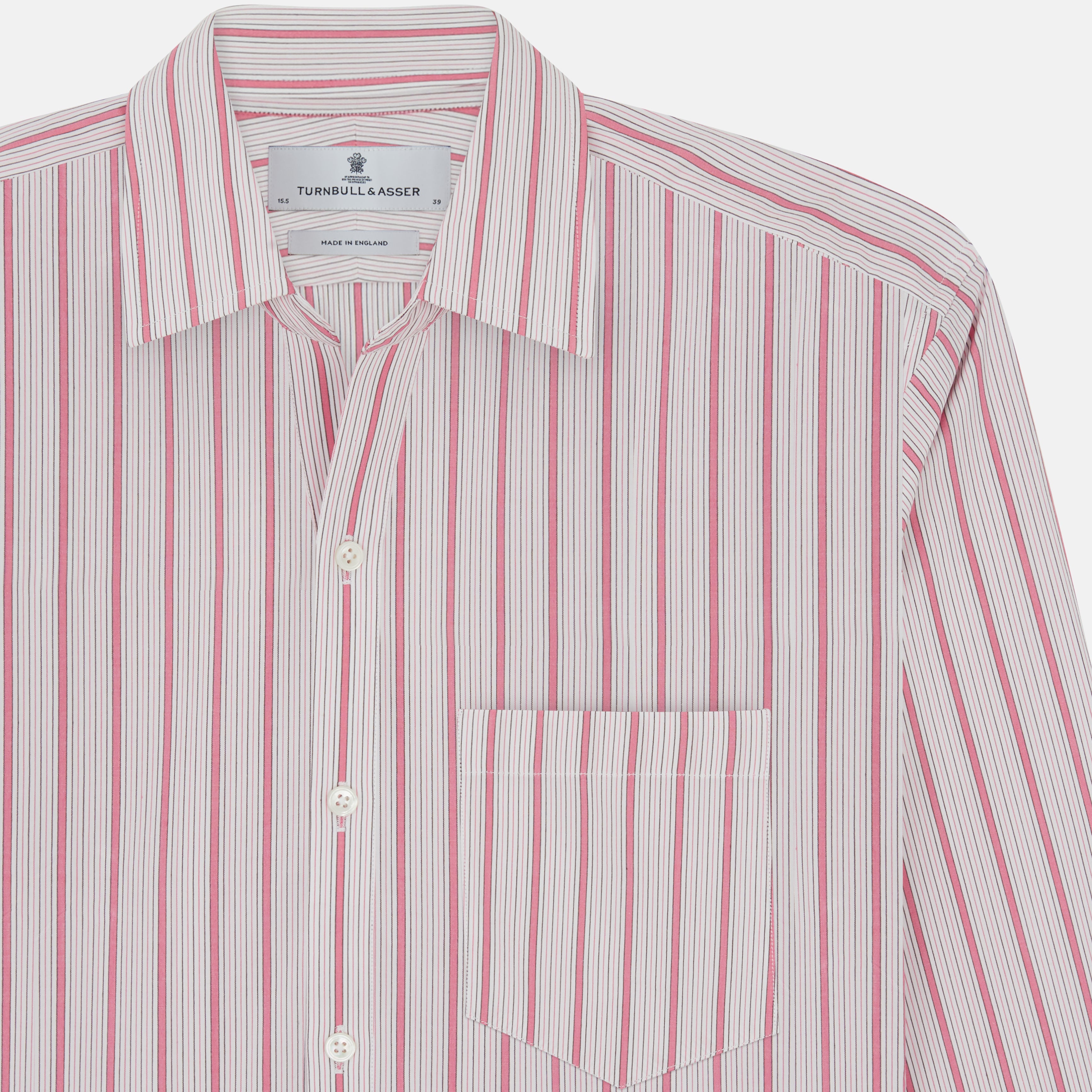 View 4 of product Pink Multi Track Stripe Chelsea Shirt