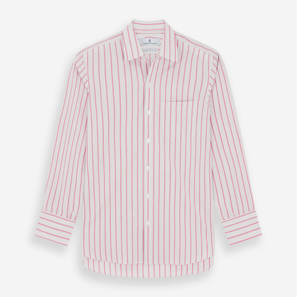 Pink Multi Track Stripe Chelsea Shirt