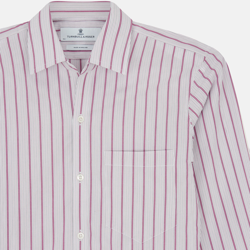 Purple Multi Track Stripe Chelsea Shirt