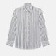 NAVY STRIPED COTTON WESTMINSTER SHIRT