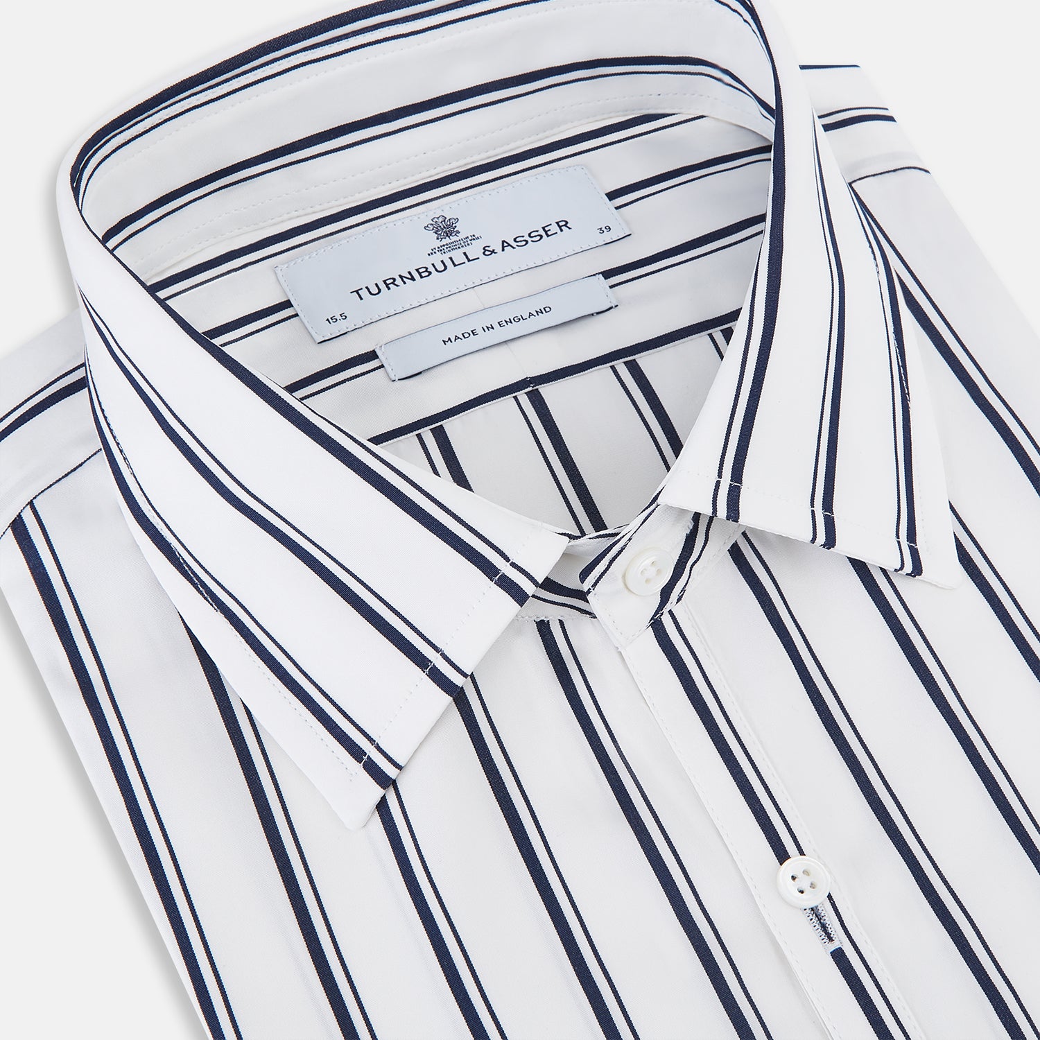 View 2 of product NAVY STRIPED COTTON WESTMINSTER SHIRT