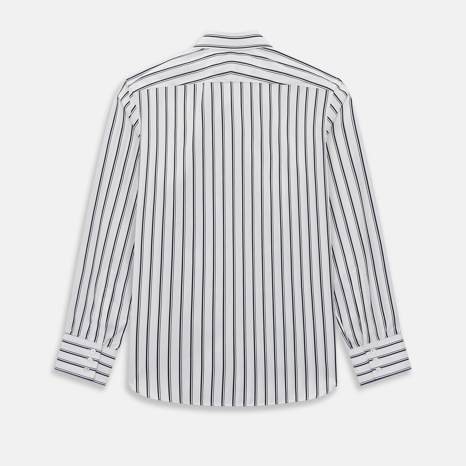 View 3 of product NAVY STRIPED COTTON WESTMINSTER SHIRT