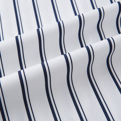 NAVY STRIPED COTTON WESTMINSTER SHIRT Image 16