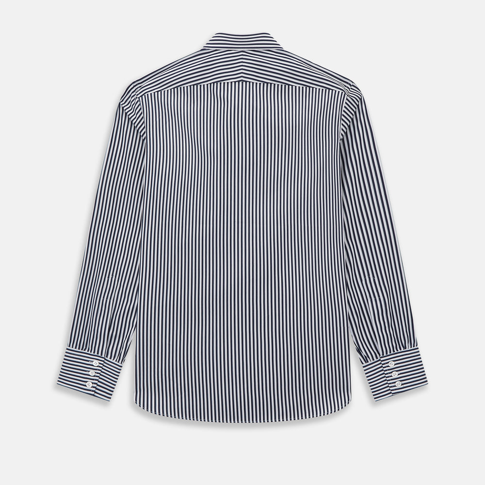 Striped Navy on White Westminster Regular Fit Shirt in Cotton